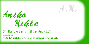 aniko mikle business card